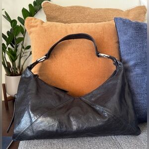 HOBO Black Leather Shoulder Hobo Bag